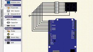 Circuit Simulator: Arduino 7 segment