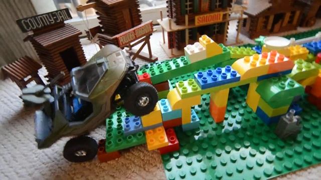 Master Chief Warthog tears through the Wild West Lego Village смотреть онлайн