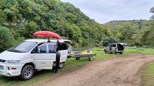 2023, октябрь, Грузия, 4-й день (сплав) - р. Храми (Кция) - верхний участок (до порогов)