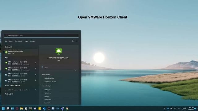 Install VMWare Horizon Client And Connect To VLAB On Windows Links In Description