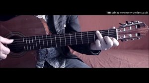 Drive My Car - Beatles fingerstyle guitar solo - link to TAB in description