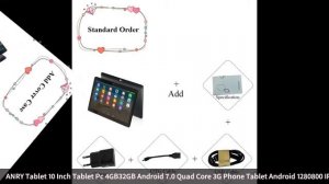 ANRY Tablet 10 Inch Pc 4GB/32GB Android 7.0 Quad Core 3G Phone