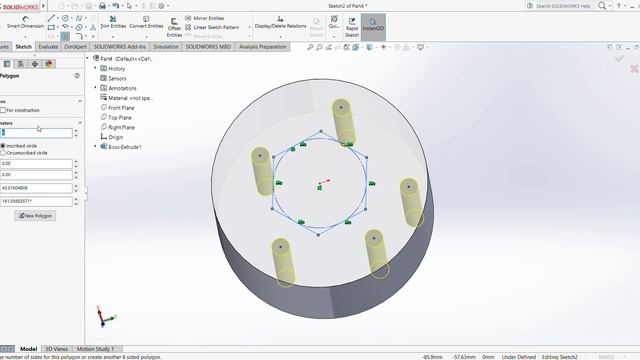 Solidworks Tutorial3 - Hole Wizard and Thread смотреть онлайн