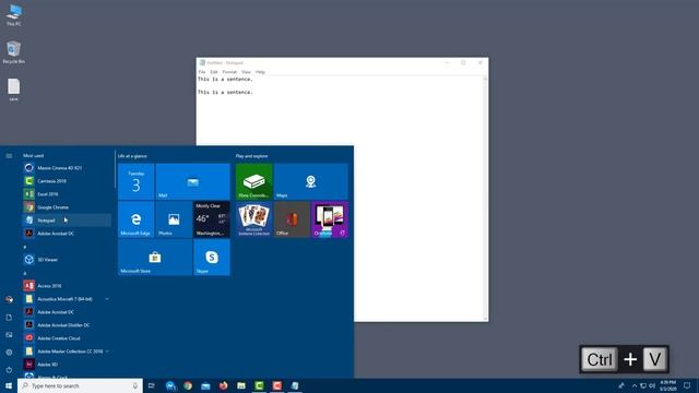 Windows 10 Tutorial - Lesson 5 - Keyboard Shortcuts