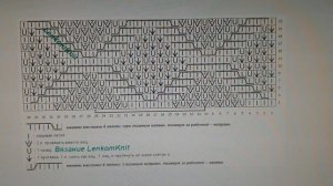 Схема узора Сетка в ромбах, облегченный вариант
