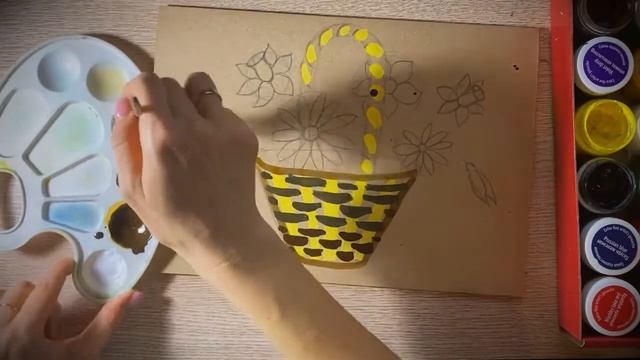 Урок рисования: Корзинка с цветами \ Drawing lesson: Basket with flowers смотреть онлайн