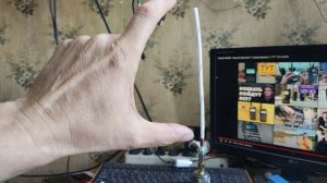 настройка антенны для носимой радиостанции (резинка)