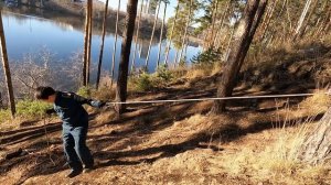 ШБ спуск с опорой на веревку