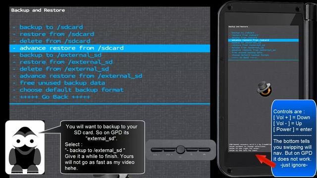GPD XD - Using CWM ( Backup and Restore )