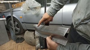 Ремонт заднего крыла. Переход с бампера на арку. Кузовной ремонт SAAB 9-5 AERO.