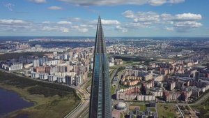Санкт-Петербург, мосты, парк 300-летия. Вид с высоты.
