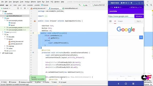 WebView in Android Studio | Web Browser in Android Studio | Make Web Browser in (Hindi) (#5) смотреть онлайн