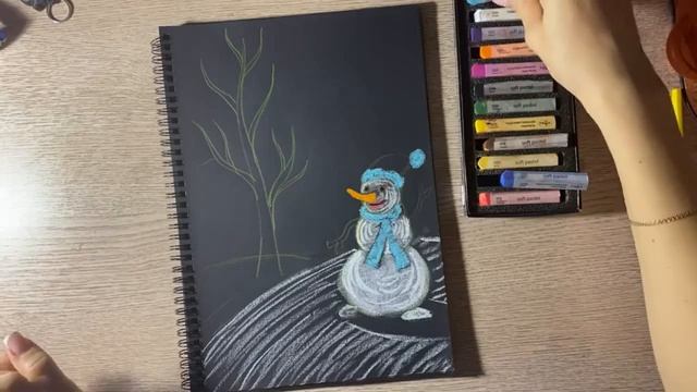 Урок рисования: Зимняя ночь \ Drawing lesson: Winter night смотреть онлайн