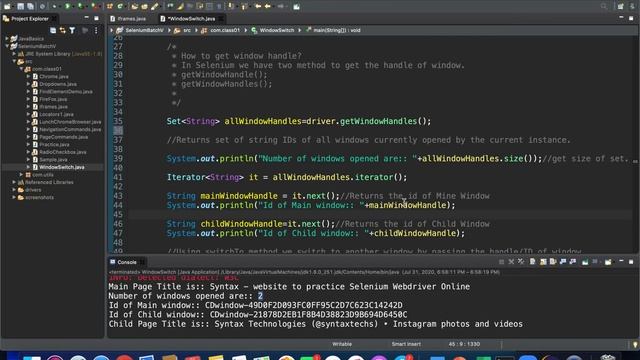 How to Handle Multiple Windows and Tabs in Selenium Webdriver