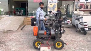 10kw Generator 14Hp Aircooled Diesel Engine Self Start Big Tyre Chadha Generator