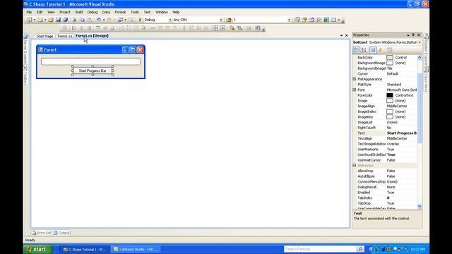 C Sharp Tutorial 1 for Beginners (Progress Bar)