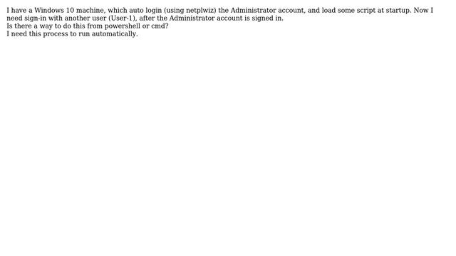 Is there a way to switch user from powershell or cmd? смотреть онлайн
