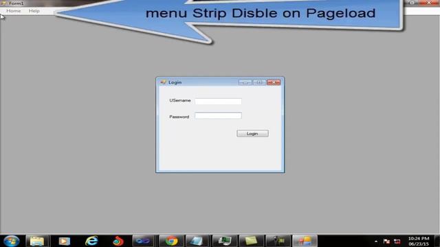 Enable And Disable Menu Strip in C#.net