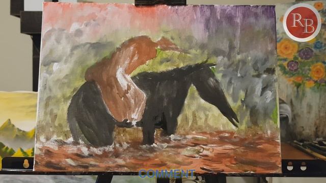 Resim çizme. Resim yapma videoları. Tuval çalışmaları. Soyut Resim çizimi Akrilik Boya Çalışmaları смотреть онлайн