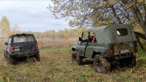 УАЗ и Паджеры по заиленным колеям