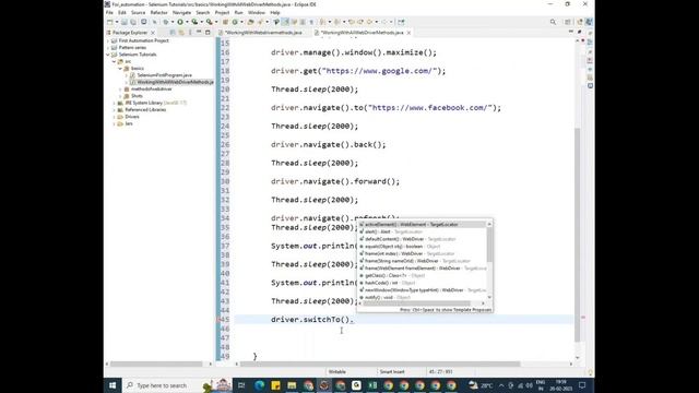 Part - 13 |  Working with all webDriver methods in selenium | practical | #automationtesting