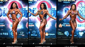 Olympia 2022 Figure Top 3 — Cydney Gillon, Jessica Reyes Padilla, Lola Montez