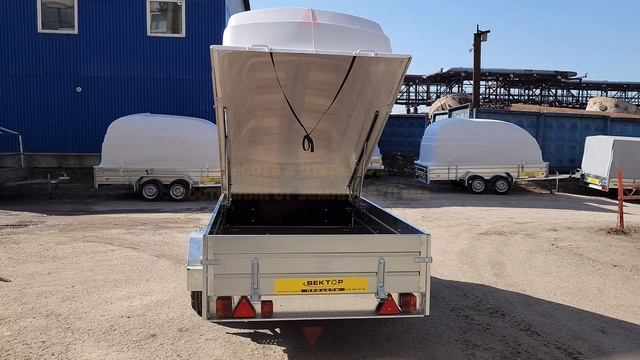 Обзор прицепа ЛАВ 81011А (2500х1400 мм) с крышкой. Производитель Вектор смотреть онлайн