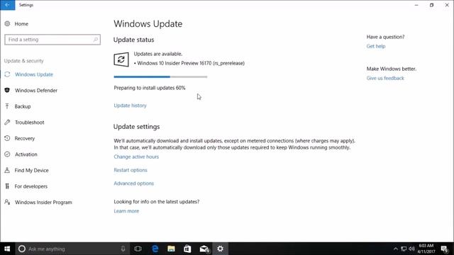 Windows 10 Insider Preview Upgrade to build 16170! смотреть онлайн
