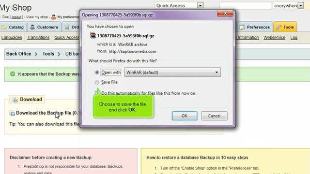 Tutorial: How to backup and restore your database in PrestaShop | LayerOnline Web Hosting смотреть онлайн