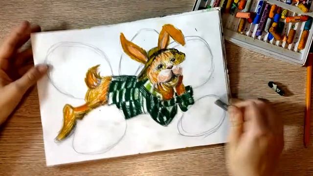 Урок рисования: Пасхальный кролик\ Drawing Lesson: Easter bunny смотреть онлайн