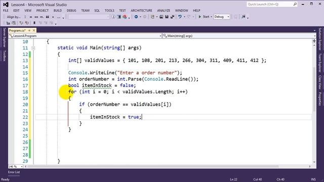 C# Programming Fundamentals: Lesson 4 - Using Arrays