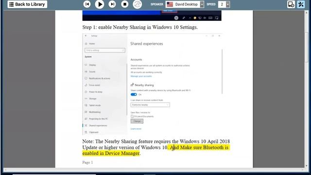 Share files in Windows 10 w/ Nearby Sharing