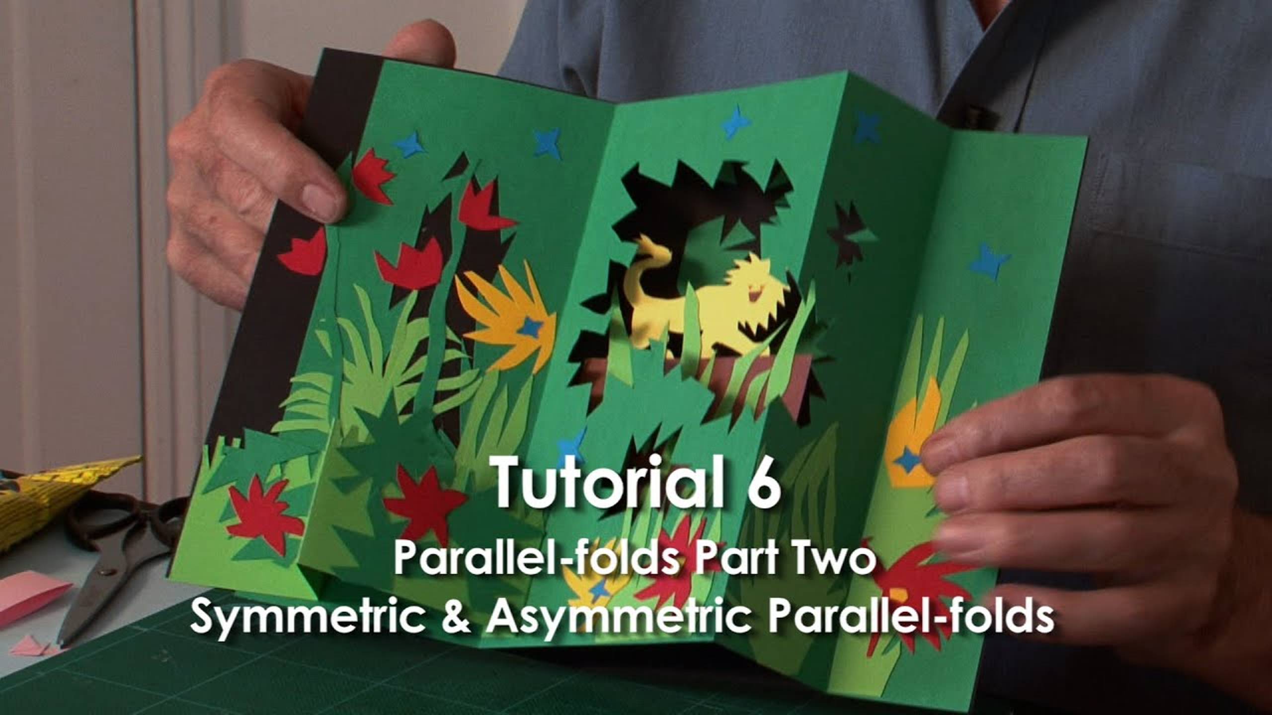 Pop-Up Tutorial 6 - Parallel-folds Part 2 Symmetric & Asymmetric