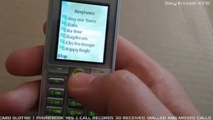 Review of Sony Ericsson K310i Mobile Phone from 2006 - ringtones & games
