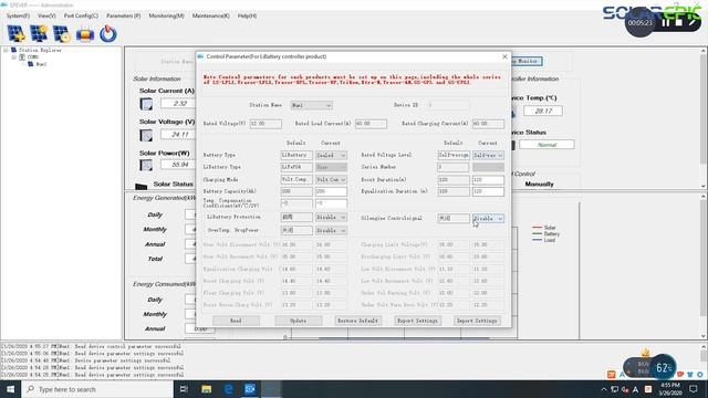 Setting Up EPEVER MPPT Charge Controller Via PC Software