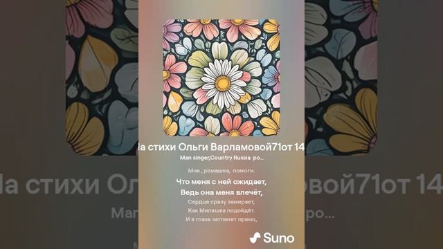 Ромашка и милашка (муж)На стихи Ольги Варламовой71от 14. 06. 24 г made with Sun