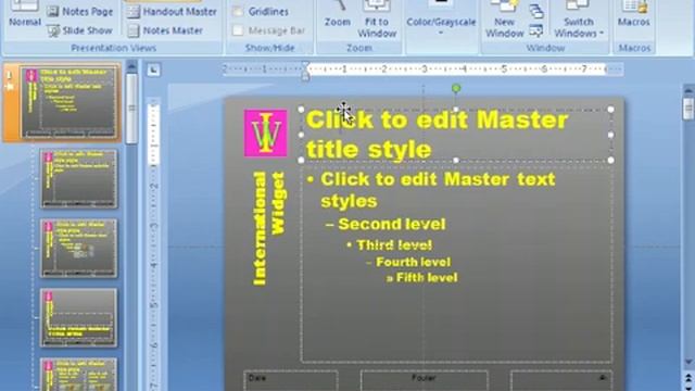 Microsoft PowerPoint 2007 Training: Slide Master смотреть онлайн