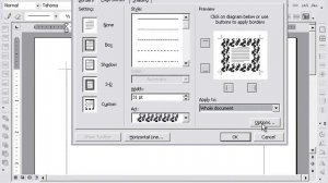 Page Border on MS Word XP