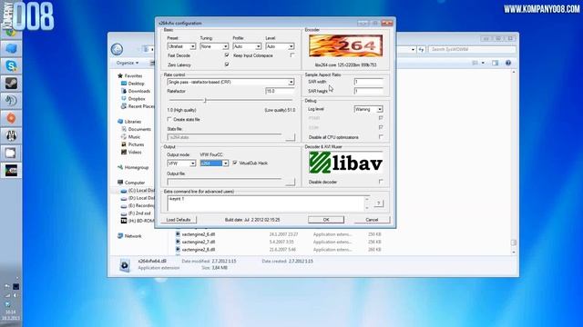 X264vfw Codec And Render-settings Guide