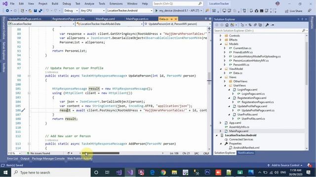 Location Finder Part 15 User Update Profile Page in Xamarin Forms