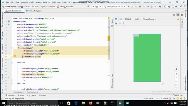 how to set frame layout in android studio?frame layout in android studio? смотреть онлайн