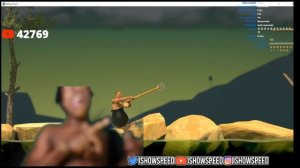 IShowSpeed Rides The Snake On Getting Over It And Completely Freaks Out **MUST WATCH**