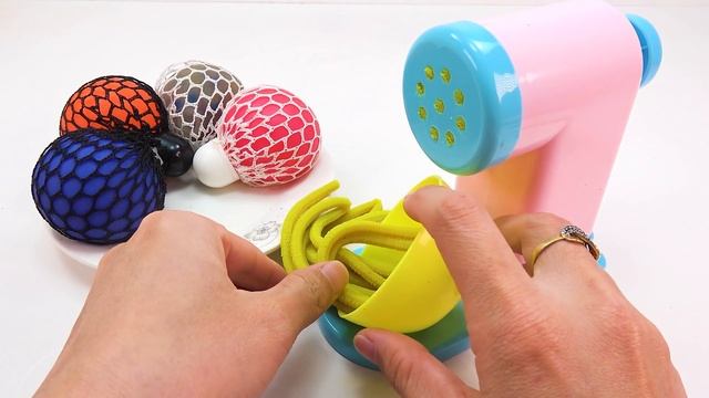 Лапша Play Doh с томатами и шариками, нарезка ASMR