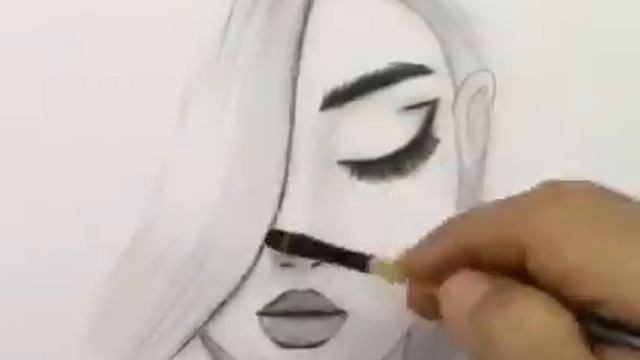 qiz rasmini chizish