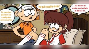 Lincoln y Lynn duermen juntos - Comic The Loud House