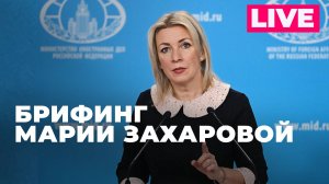 Захарова проводит брифинг для журналистов по актуальным вопросам