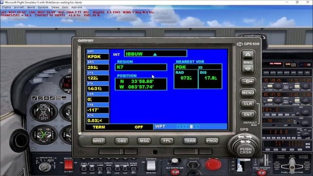 FSX FS2004 Garmin 500 GPS Comprehensive Tutorial Part 1: Basic GPS Features