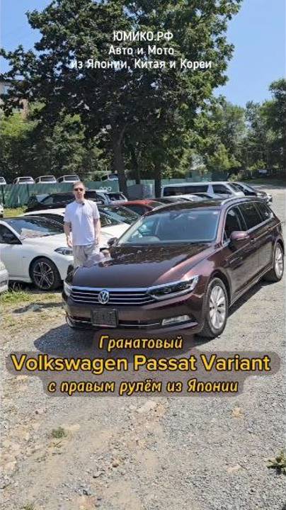 Гранатовый Volkswagen Passat Variant с правым рулём из Японии