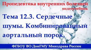 12.3. Сердечные шумы. Комбинированный аортальный порок