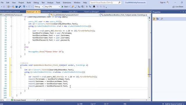 How to Update record in Database Using Entity Framework in C# Window Form in Urdu/Hindi смотреть онлайн